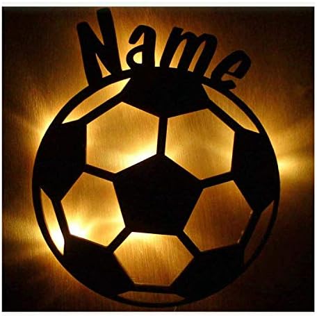 Personalized Soccer Ball LED Night Light for Kids or Adults