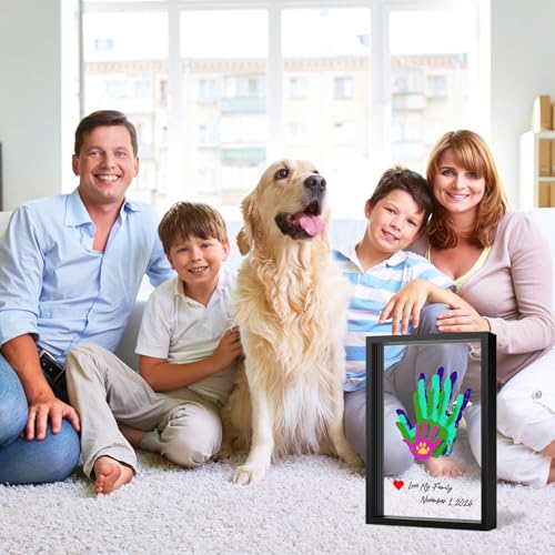 Family Handprint DIY Craft Kit with Wooden Frame