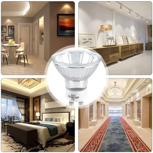 LIGCAS 50Watt Dimmable Halogen Bulbs MR16 GU10 Warm White