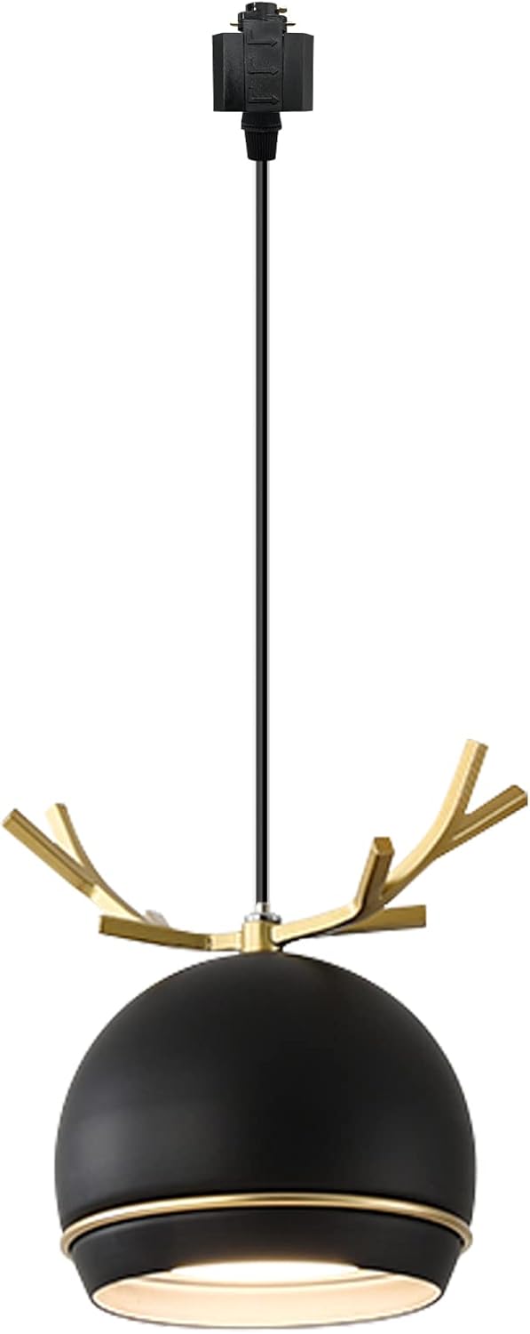 Dimmable Macaron Black Iron Track Pendant Light