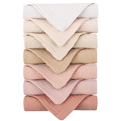 Konssy Baby Muslin Washcloths 7-Pack