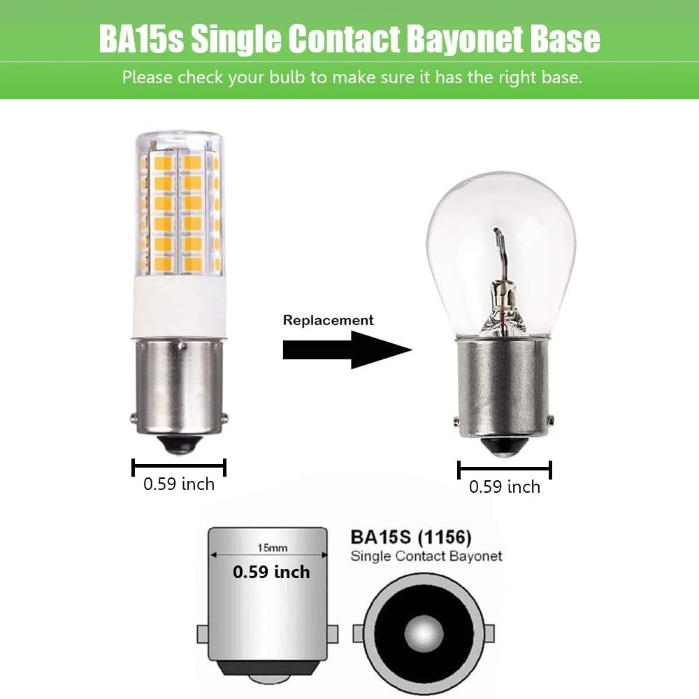 Makergroup BA15s 12V 3W LED Bulb 6000K 6pcs for Landscape Lighting
