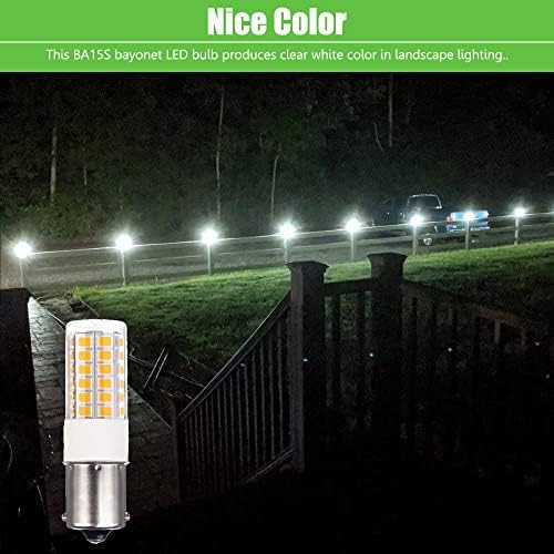 Makergroup BA15s 12V 3W LED Bulb 6000K 6pcs for Landscape Lighting