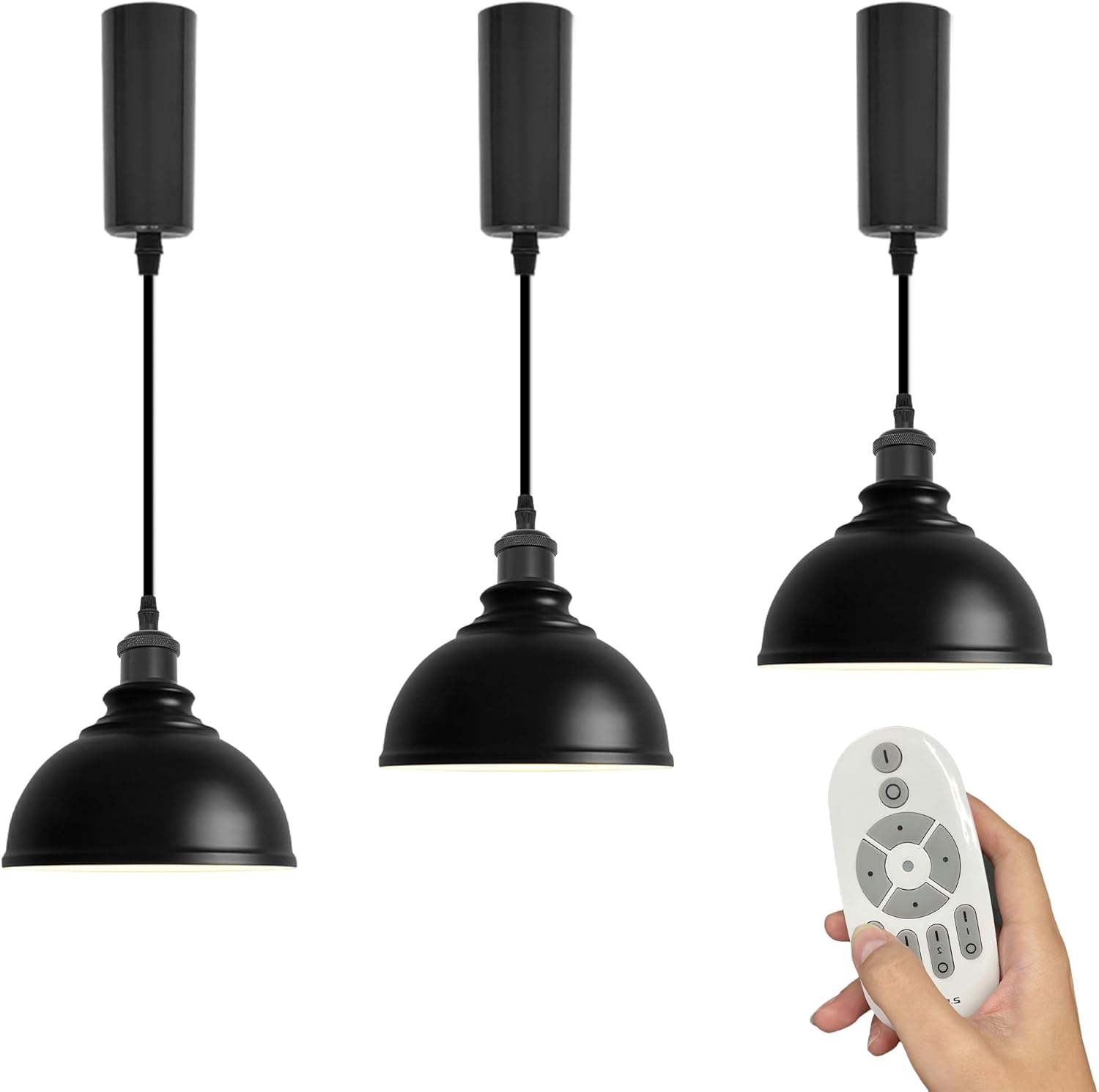 Adjustable Height J Track Pendant Lights with Remote Control