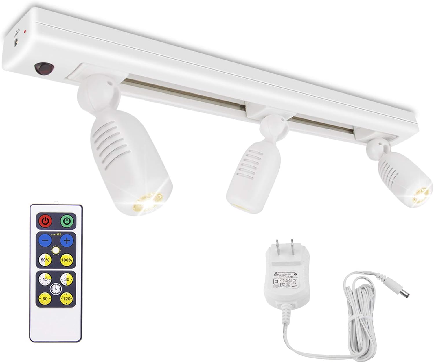 HONWELL Track Light with 3 Rotatable LED Heads