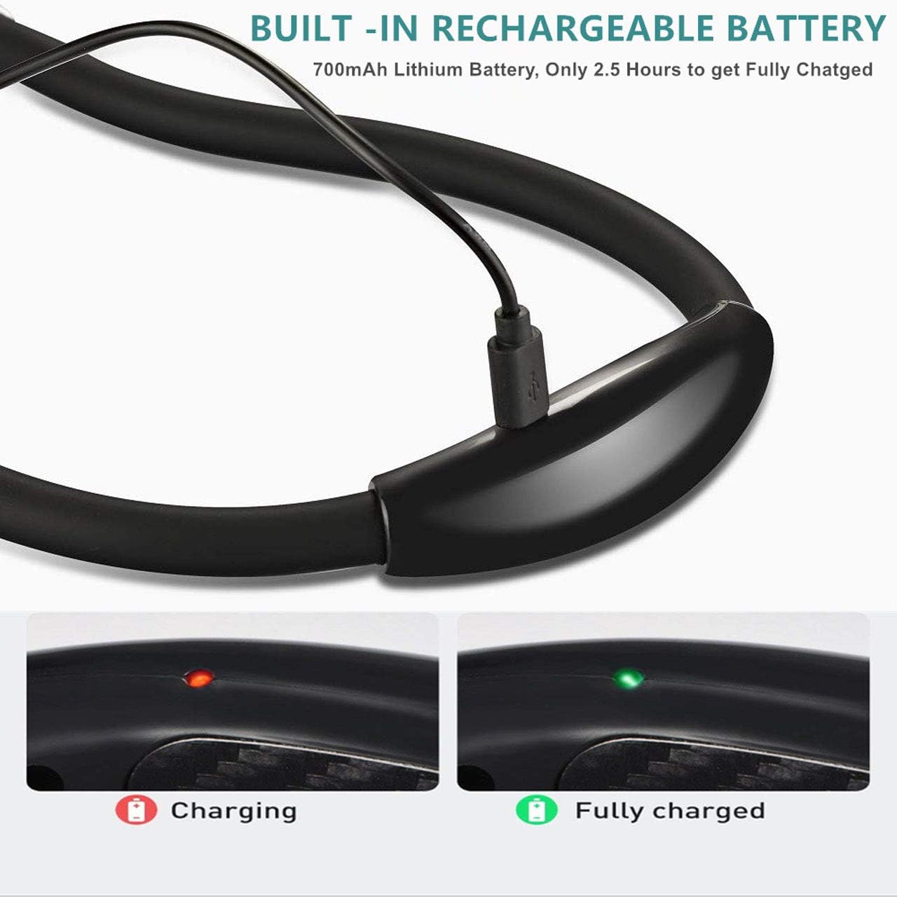 Betensh Rechargeable LED Book Light with Flexible Arm