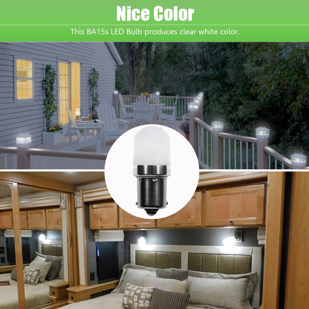 Makergroup 1141 BA15S 12V LED Bulb Pack of 4 Warm White 2700K