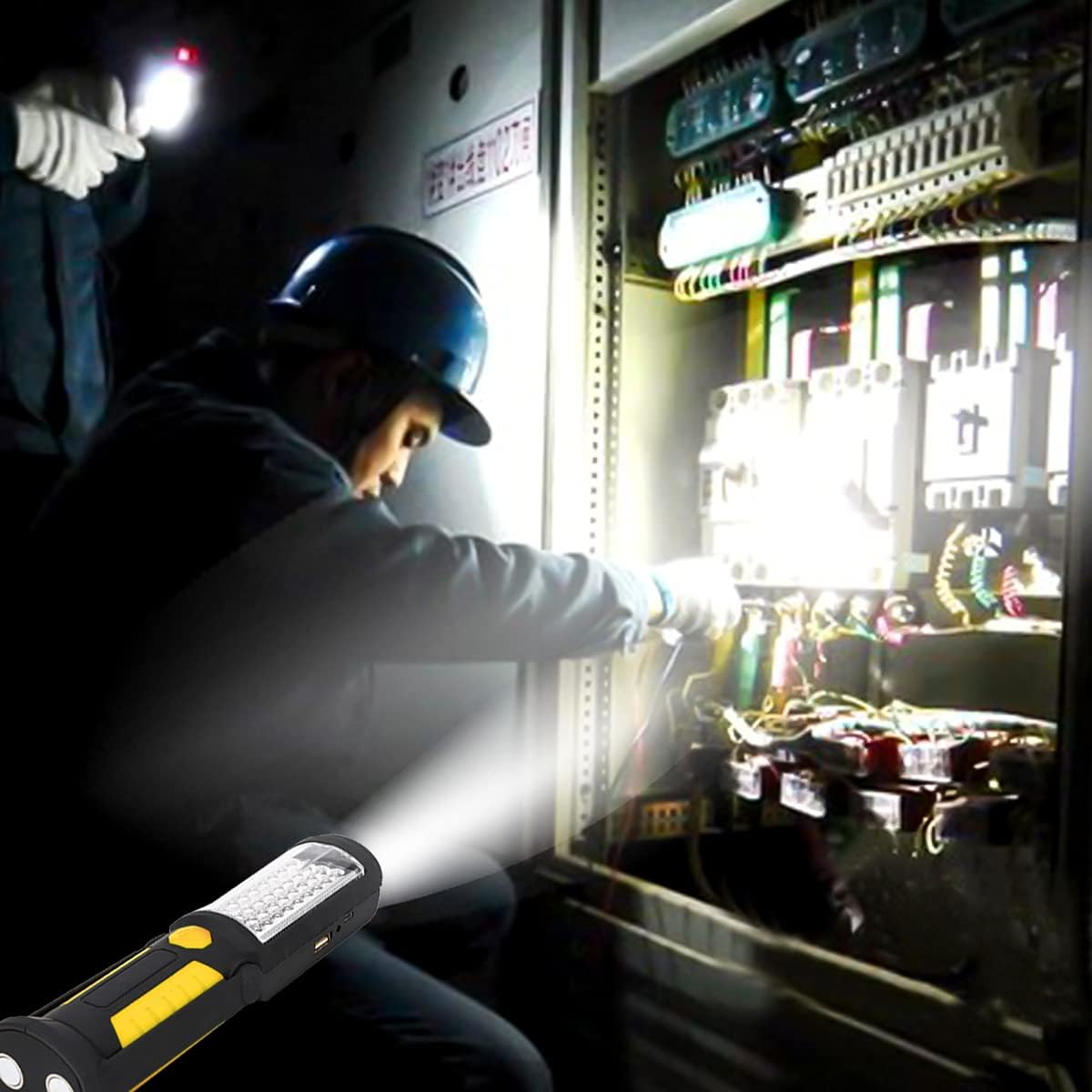 HEDAQI Rechargeable LED Work Light with Magnetic Hook and Swivel Base