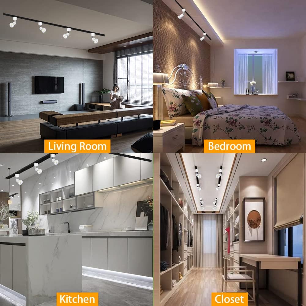 EAGLOD 10W Dimmable LED Track Light Heads 12-Pack