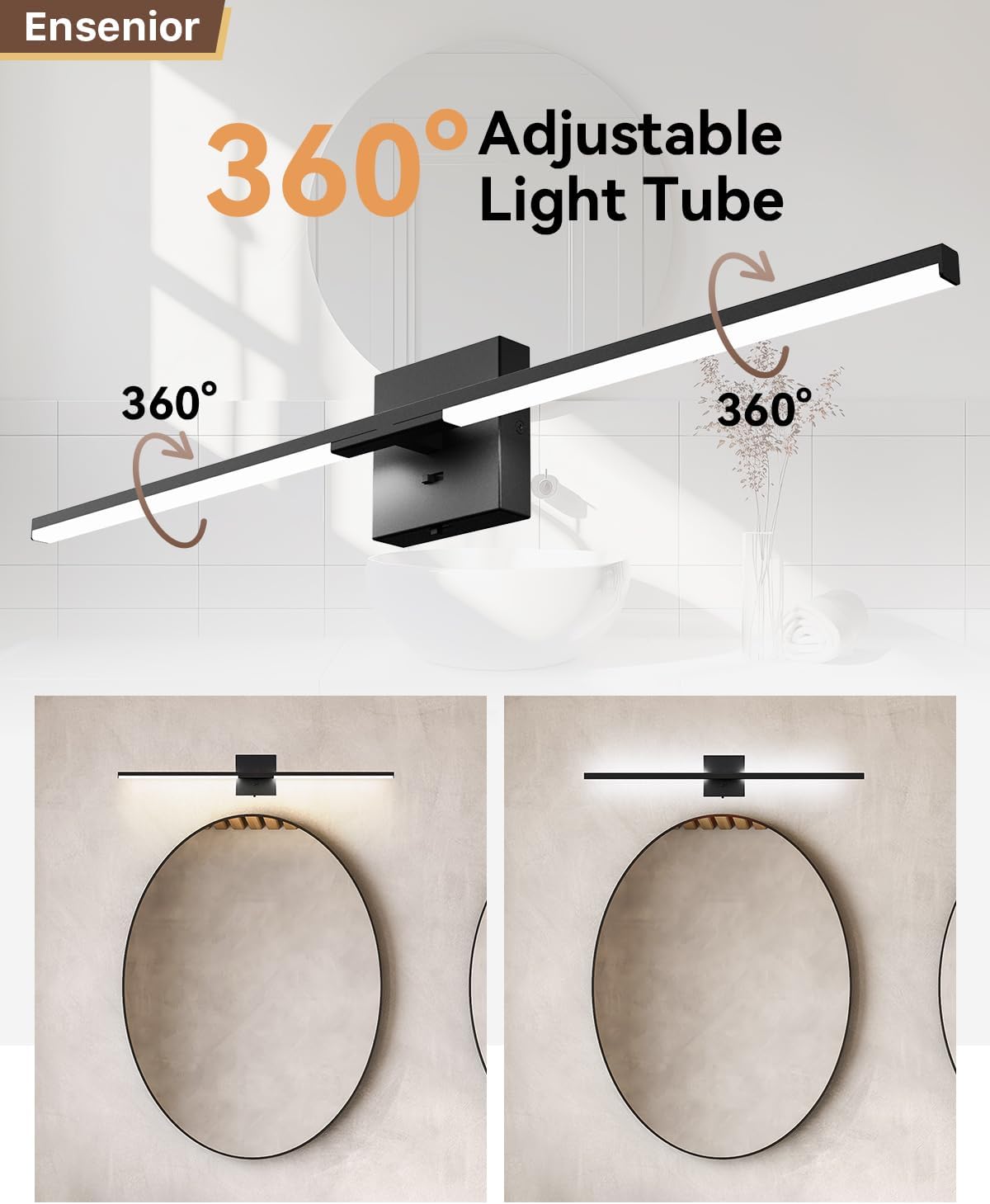 Ensenior 32 Inch Dimmable Vanity Light with 5CCT