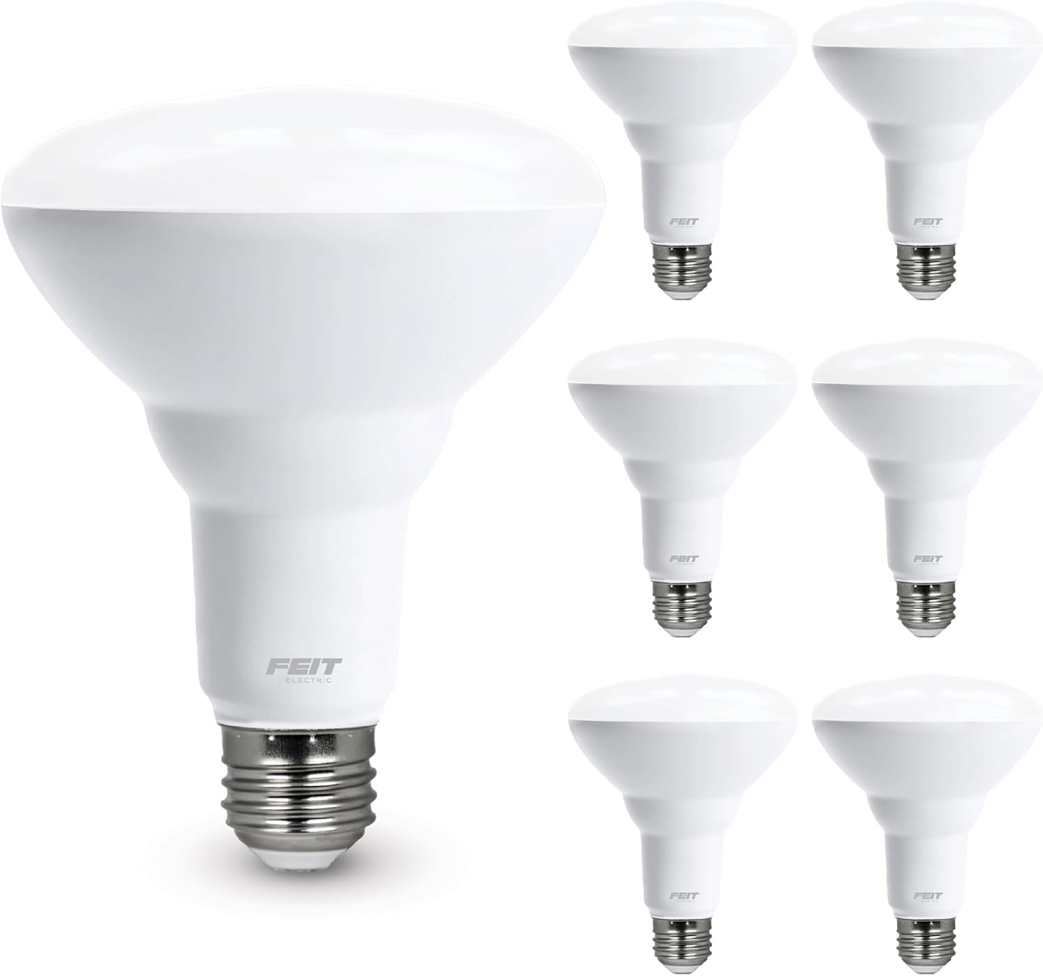 Feit Electric BR30 LED Light Bulb 65W Equivalent 6 Pack