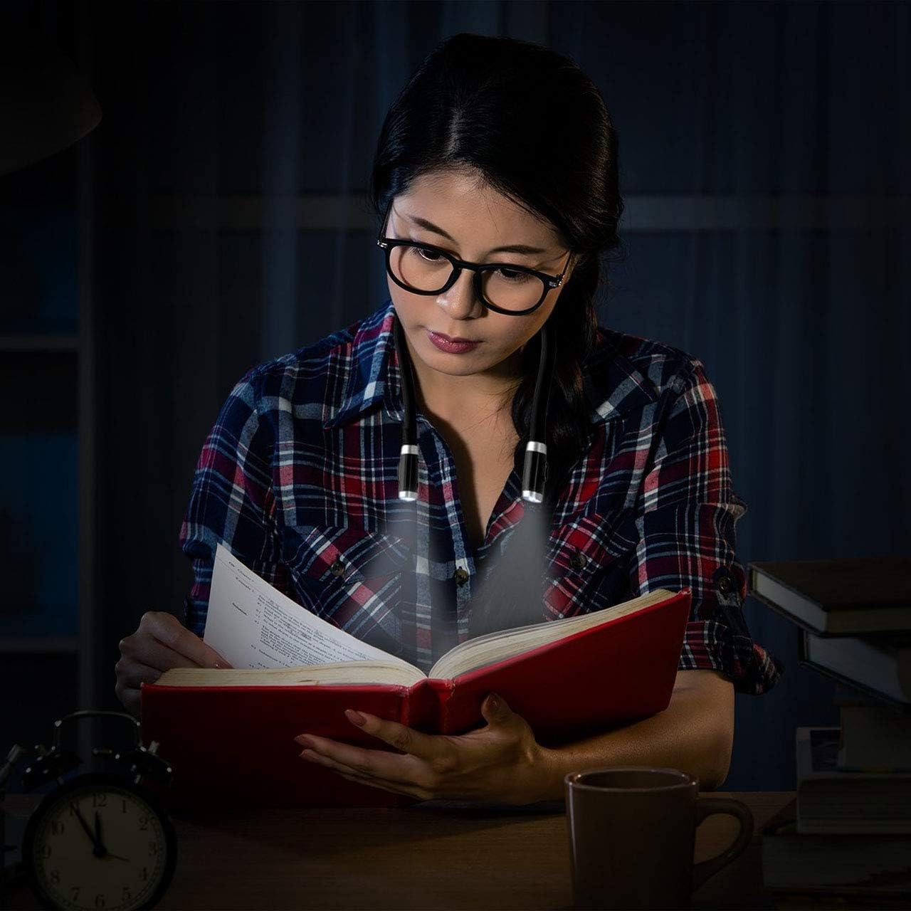 Betensh Rechargeable LED Book Light with Flexible Arm