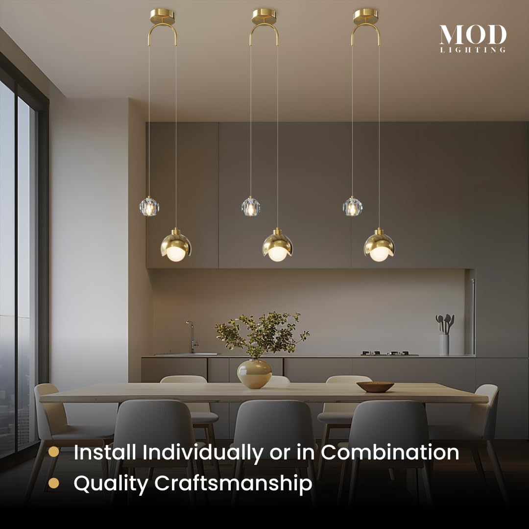 MOD LIGHTING Diana Modern Gold Pendant Light Fixtures 1