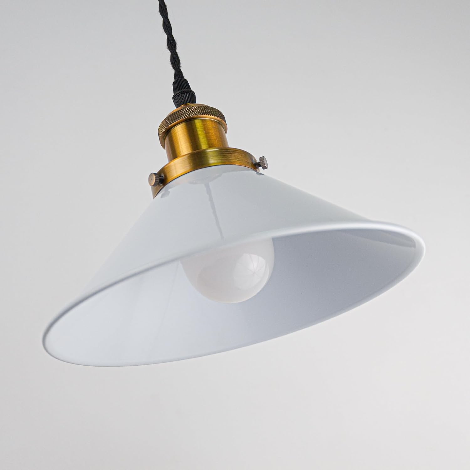 Adjustable Height Halo Track Pendant Light with E26 Socket