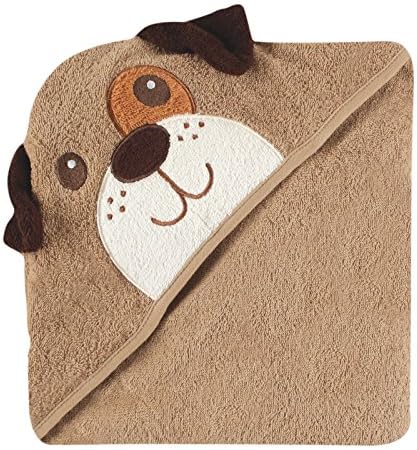 Luvable Friends Baby Cotton Dog Face Hooded Towel One Size