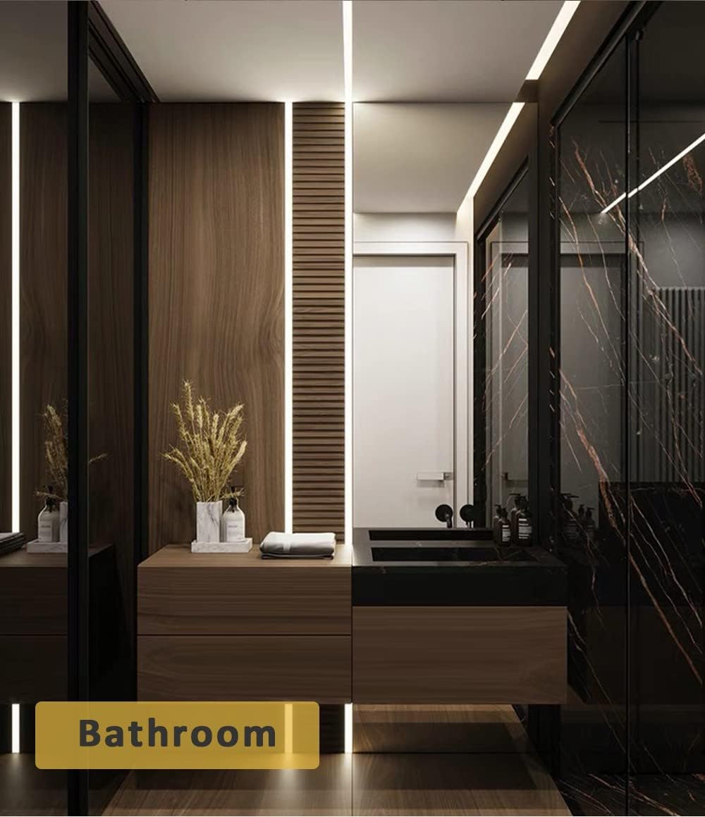 20-Pack Matte Black LED Strip Diffuser with Aluminum Channel