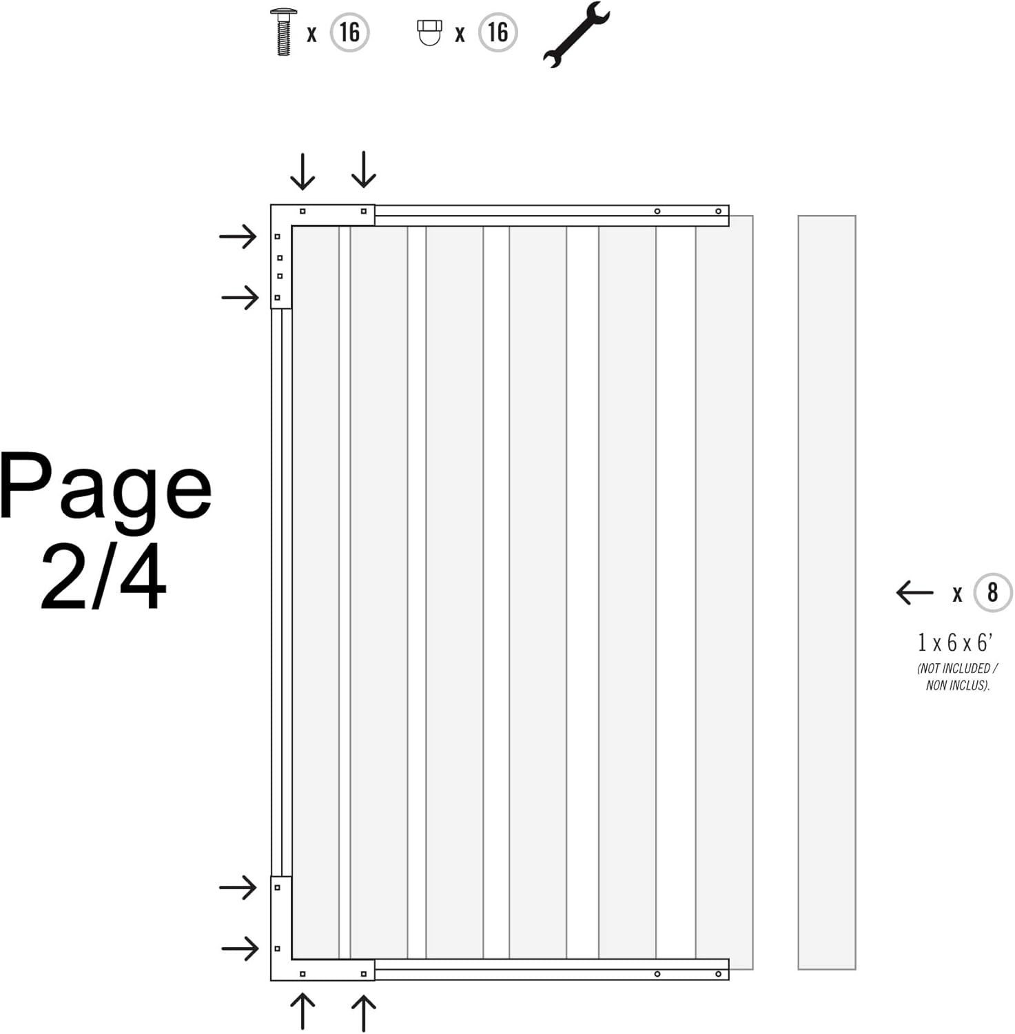 Nuvo Iron PRO8 Black Gate Frame 6 Foot