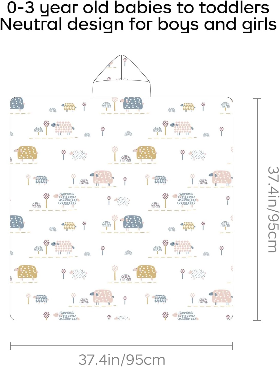 bc babycare 2-Pack Hooded Muslin Bath Towels 1