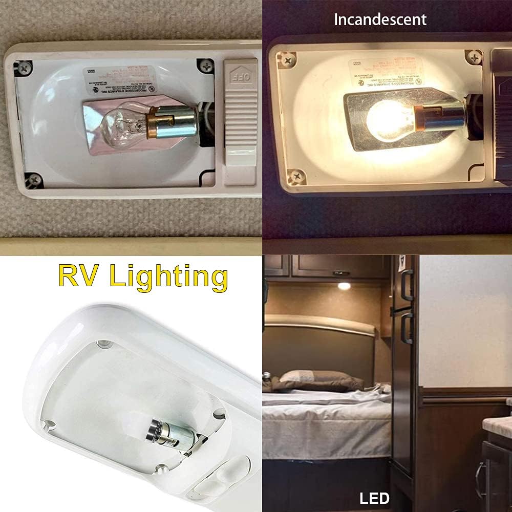 Makergroup 1141 BA15S 12V LED Bulb Pack of 4 Warm White 2700K