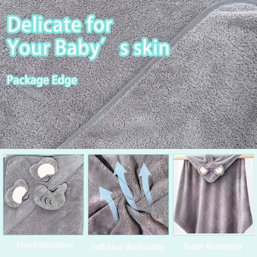 Febvao Baby Hooded Towels 31x31in Super Soft