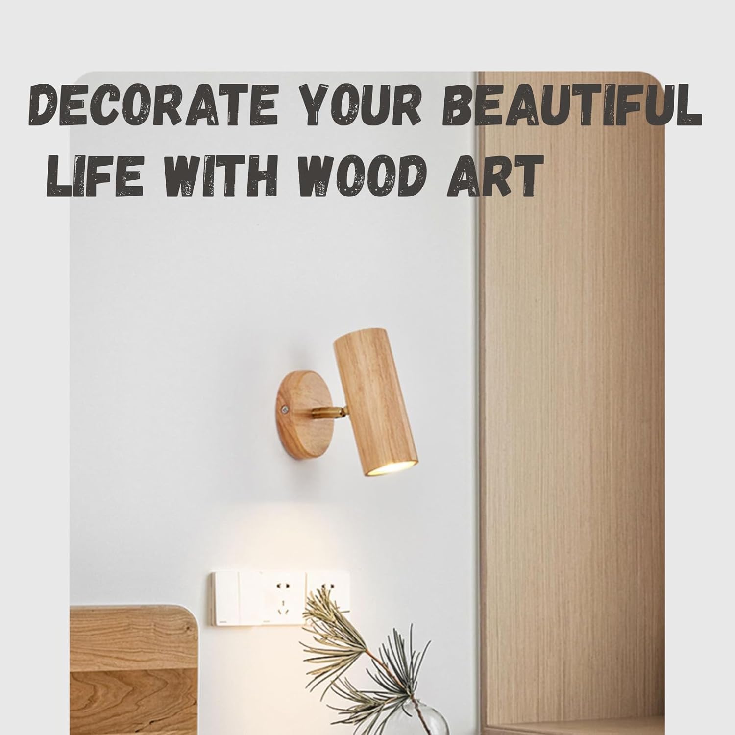 Dachsy Wood Track Lighting Adjustable Wall Sconce LED