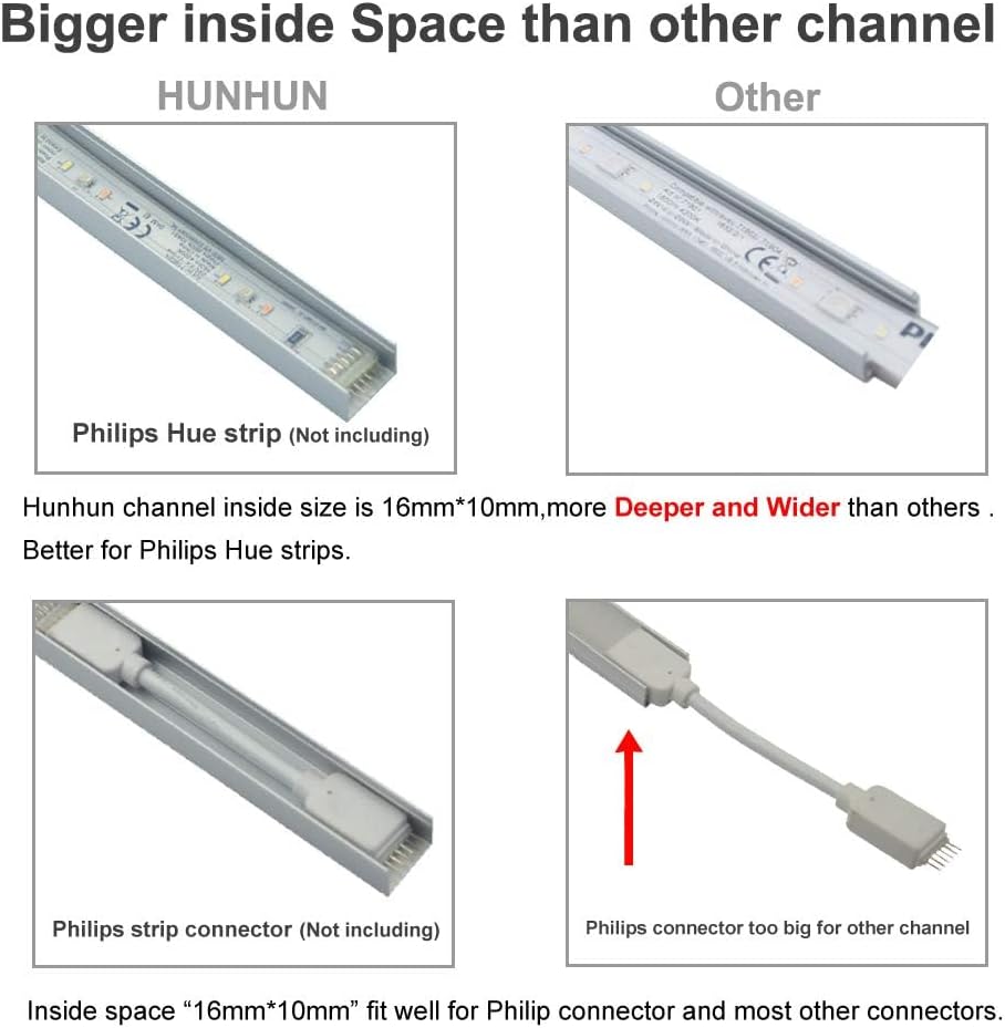 20-Pack 66ft U Shape LED Aluminum Channel System with Milky Cover 1