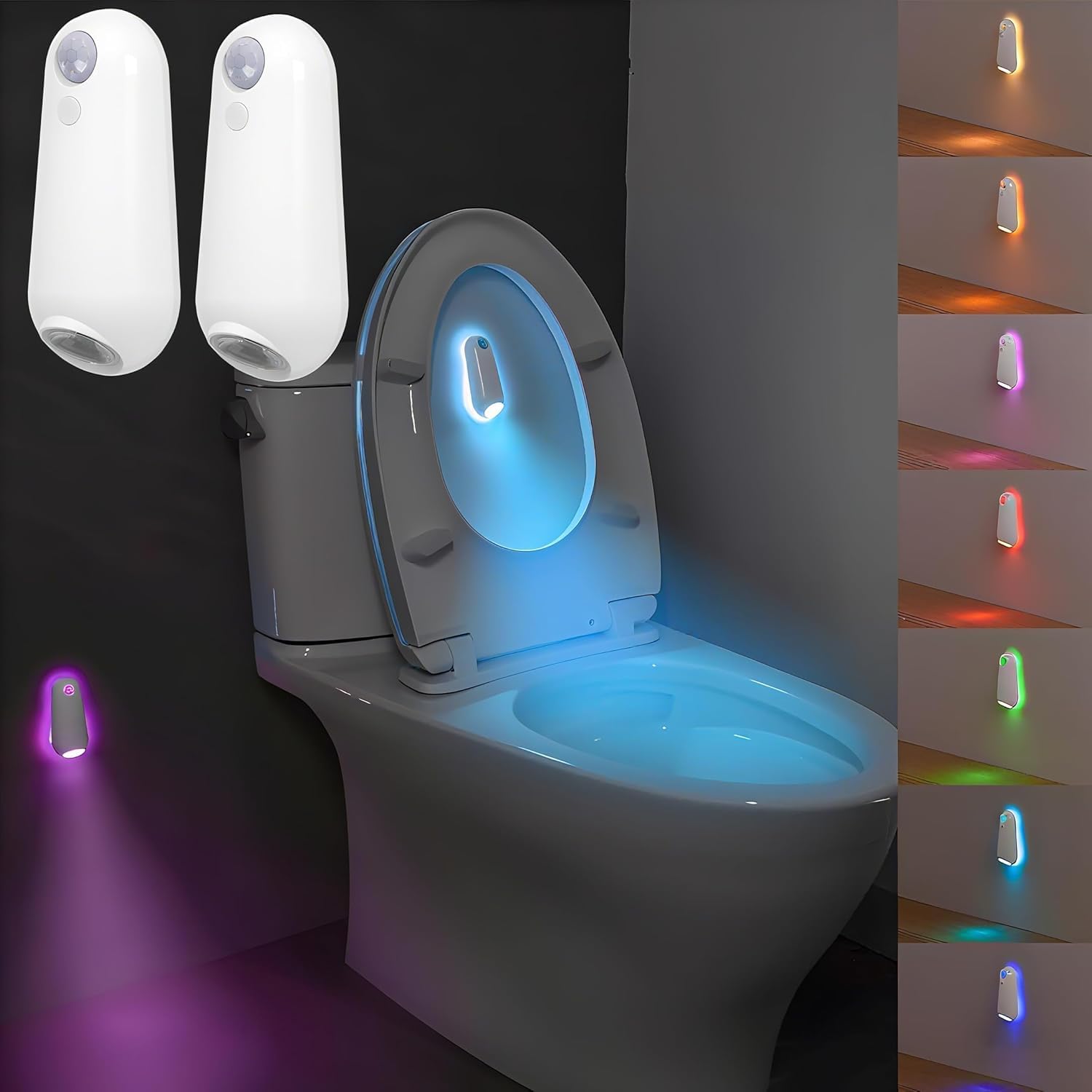 ONXE Motion Sensor Toilet Night Light 2 Pack 1