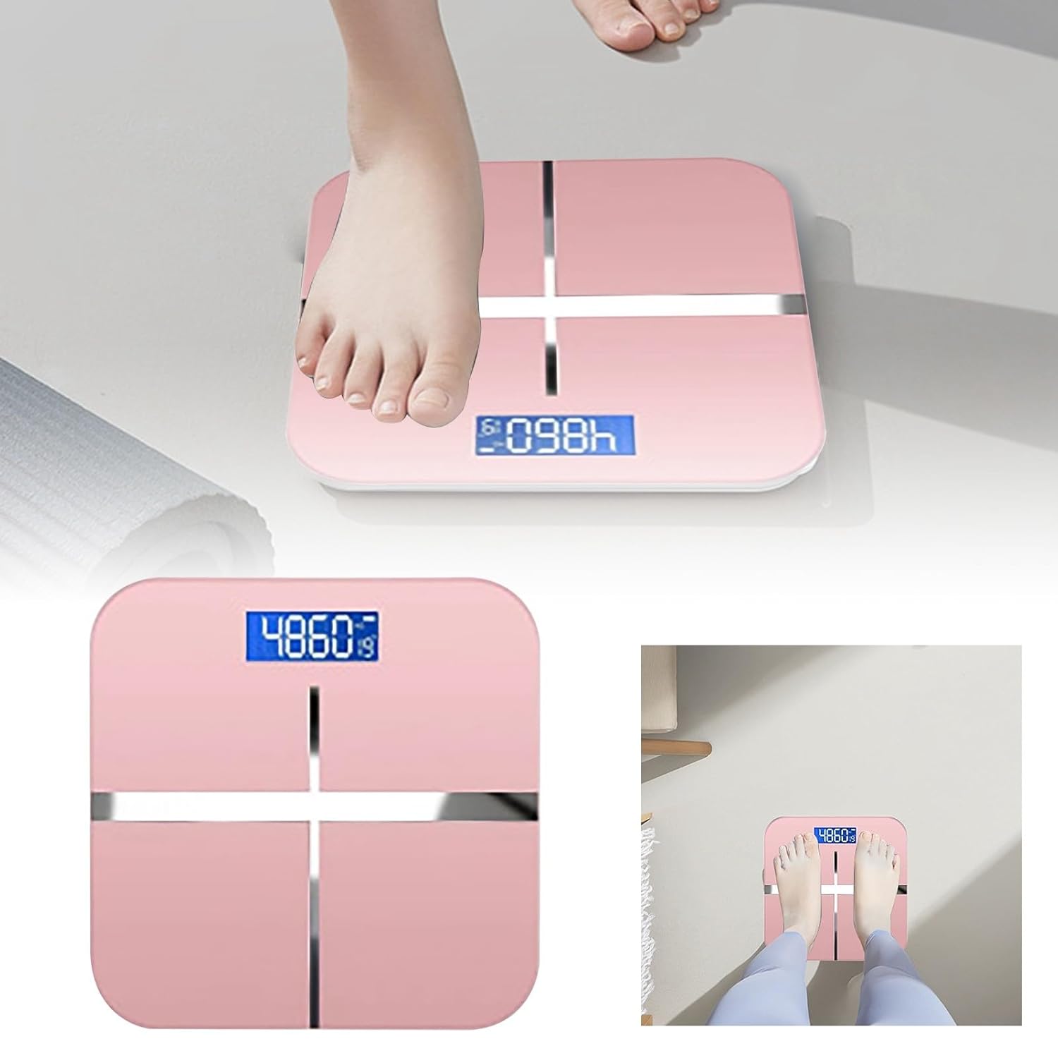 KELINFONG 500lbs Rechargeable Digital Analog Weight Scale with Bluetooth