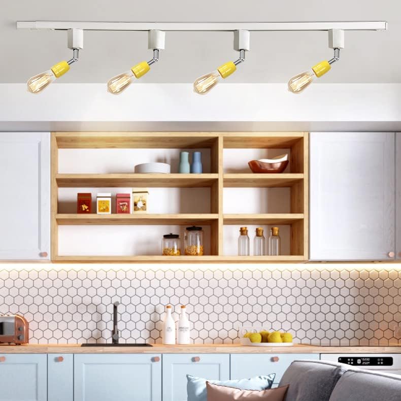 KAYYELAMP Single Circuit H Track Pendant Light E26 Base Yellow No Bulb