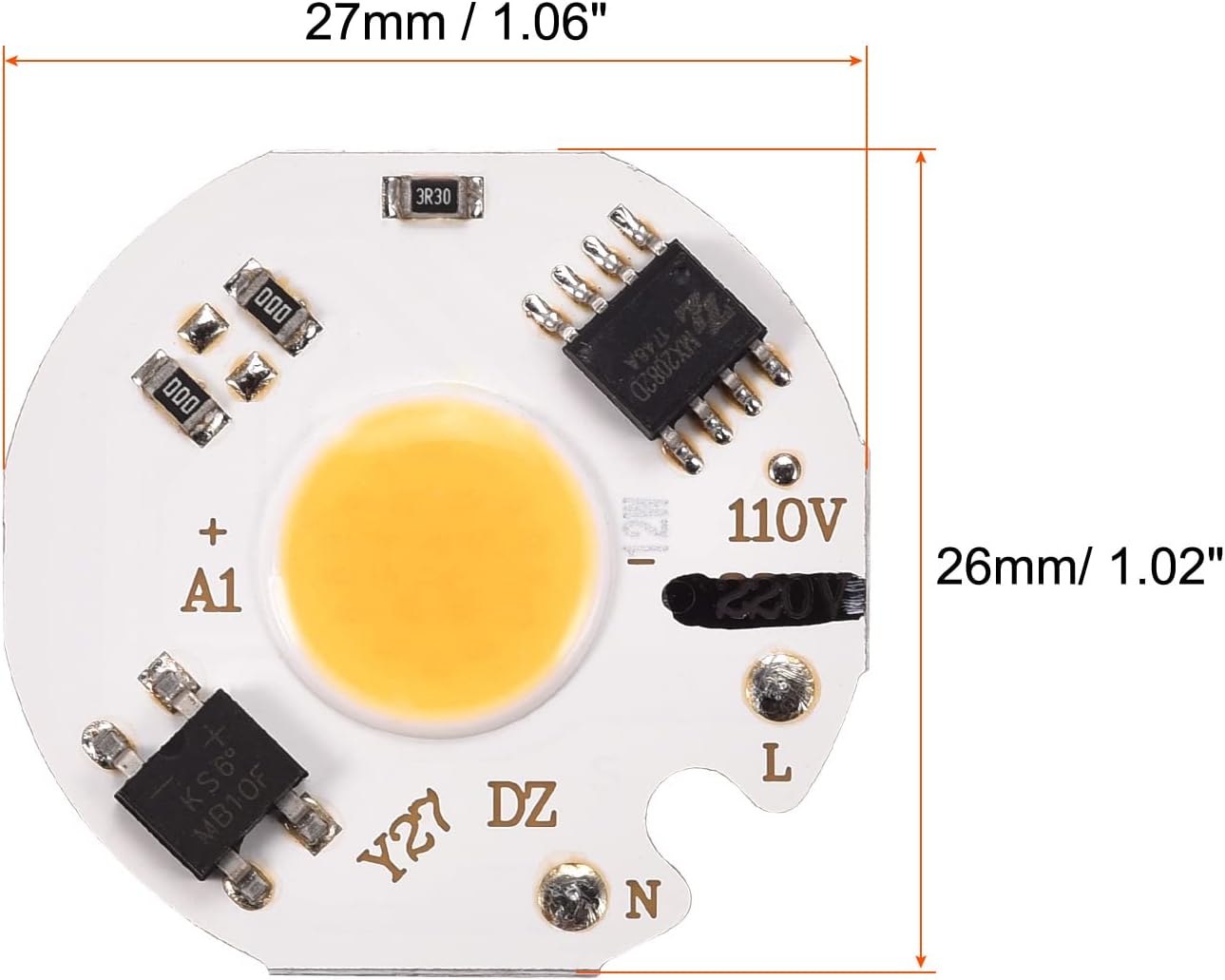 MECCANIXITY 12W LED Chip Bulb 2 Pack Warm White