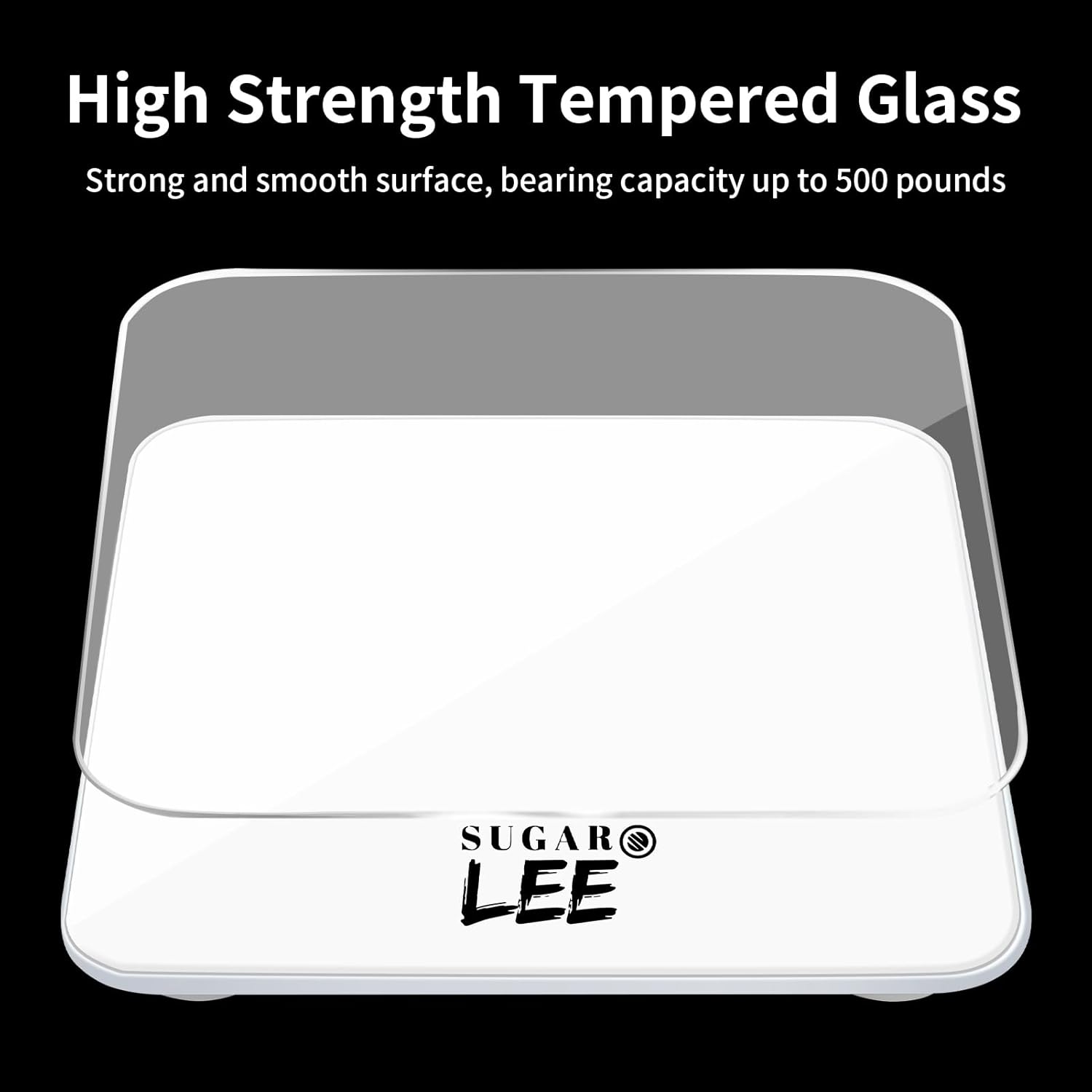 SugarLee Digital Bathroom Scale with Large LCD and 6mm Glass