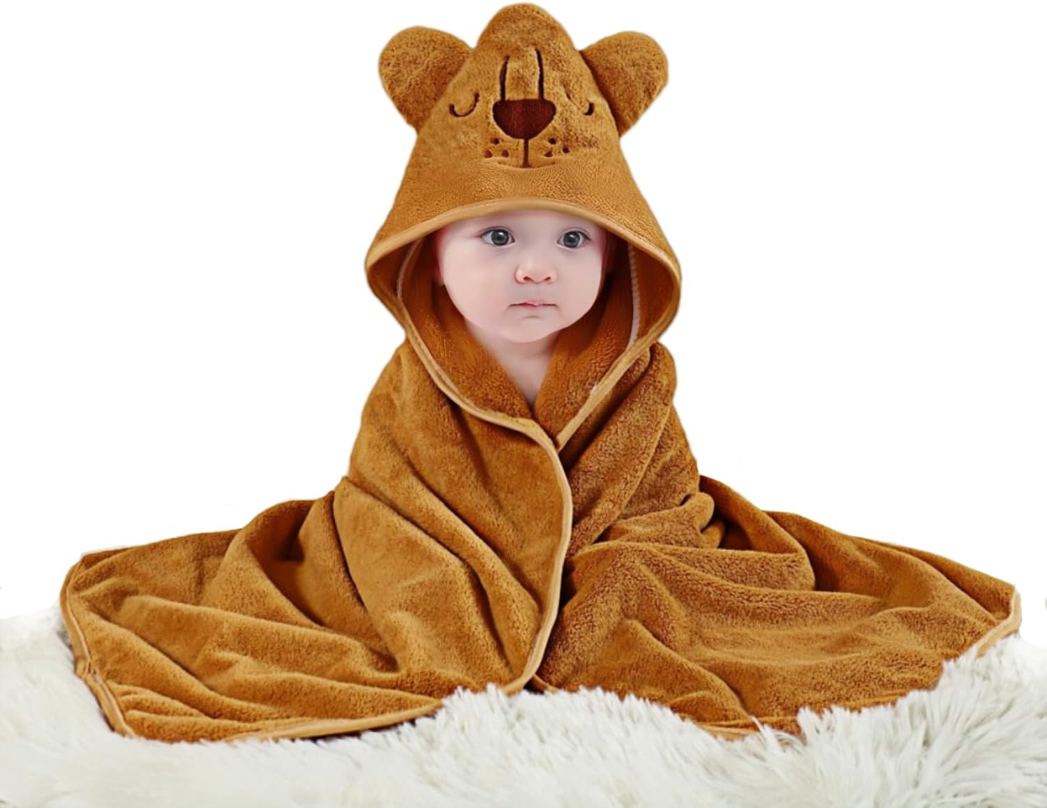 SEVDO 31x31 Baby Bath Towel with Hood