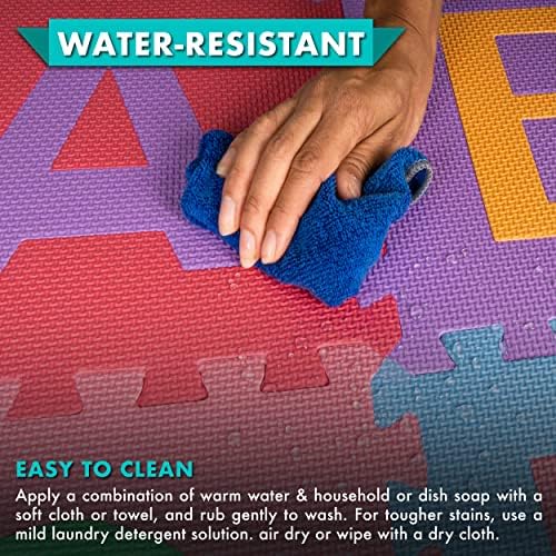 ProSource Kids Foam Puzzle Play Mat 36 Tiles 12x12