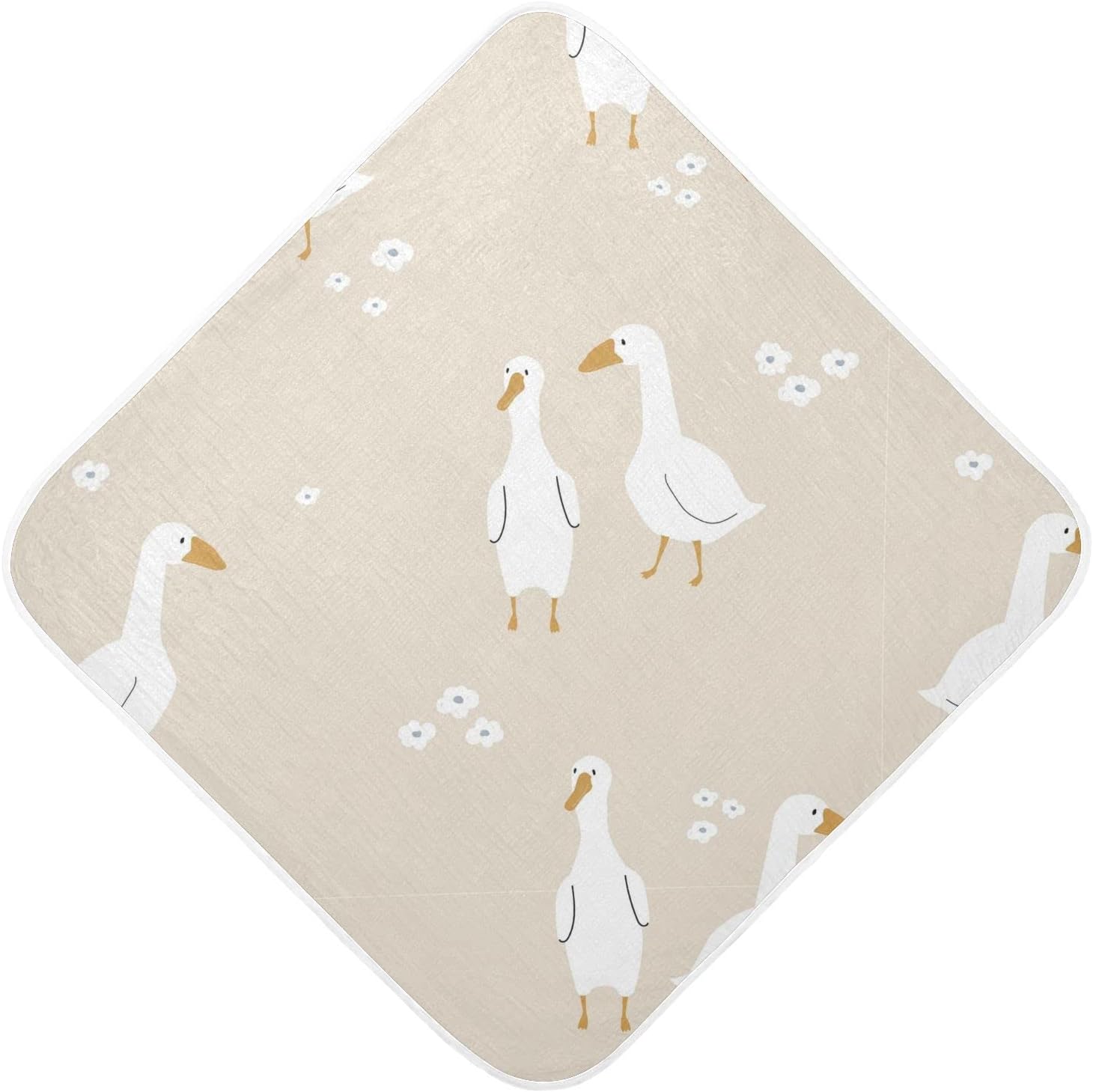 Aslsiy Hooded Baby Towel 30x30in Cotton Soft for Newborn