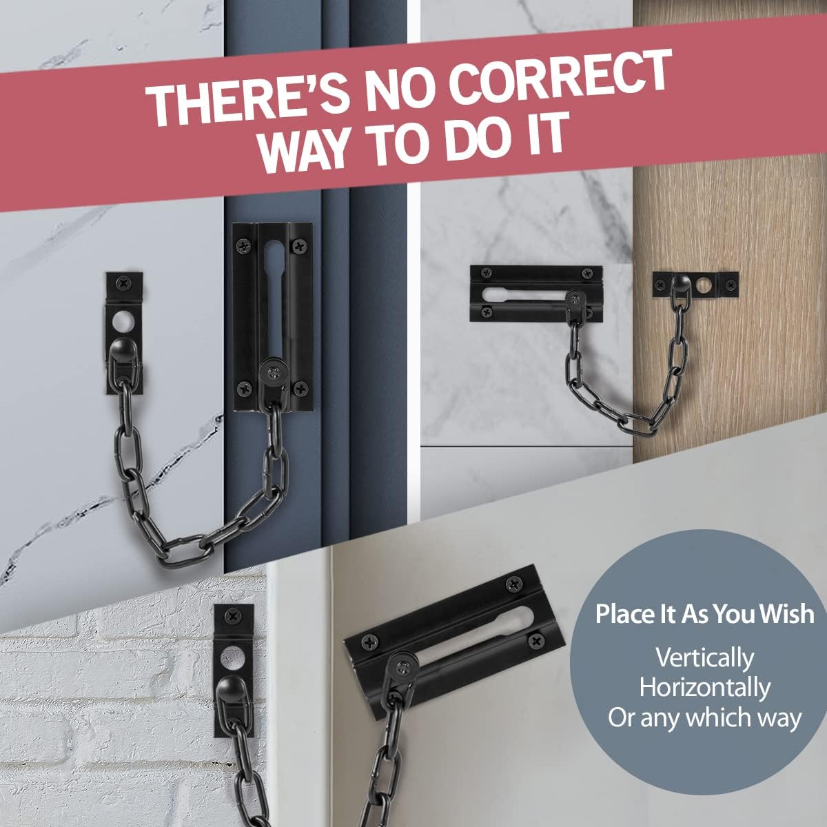 JD Jack NDrill Chain Door Guard with Lock 2 Pack