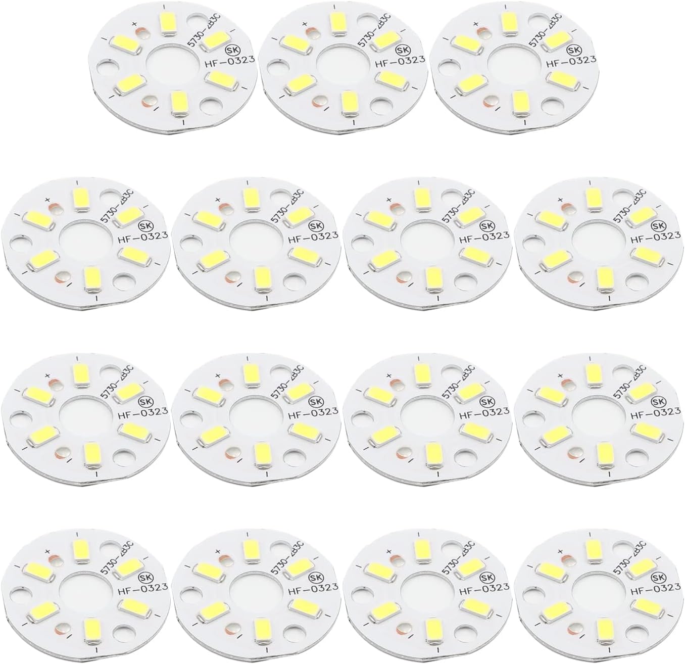 Othmro 15Pcs LED Chip Bulb 3W 9-11V Warm White 6500K 120lm