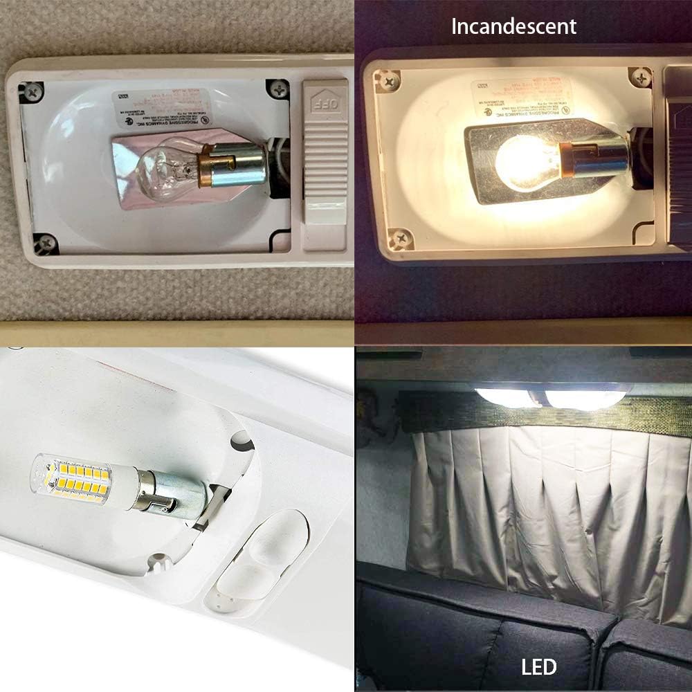 Makergroup BA15s 12V 3W LED Bulb 6000K 6pcs for Landscape Lighting