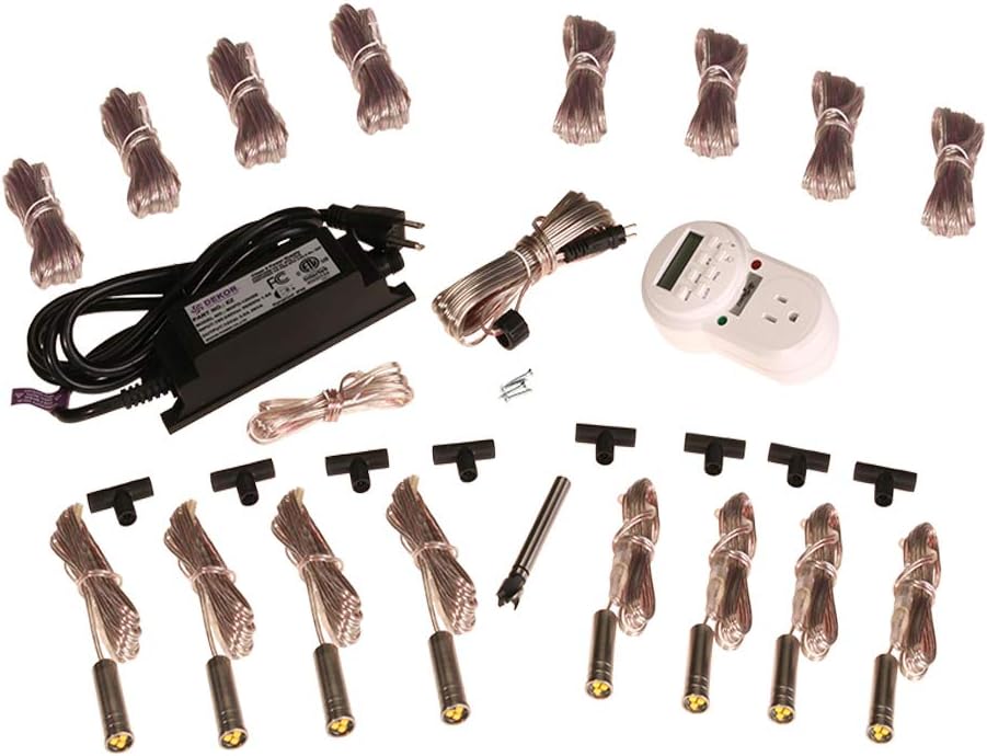 DEKOR Soffit Flood Lights LED Outdoor Security Light Kit