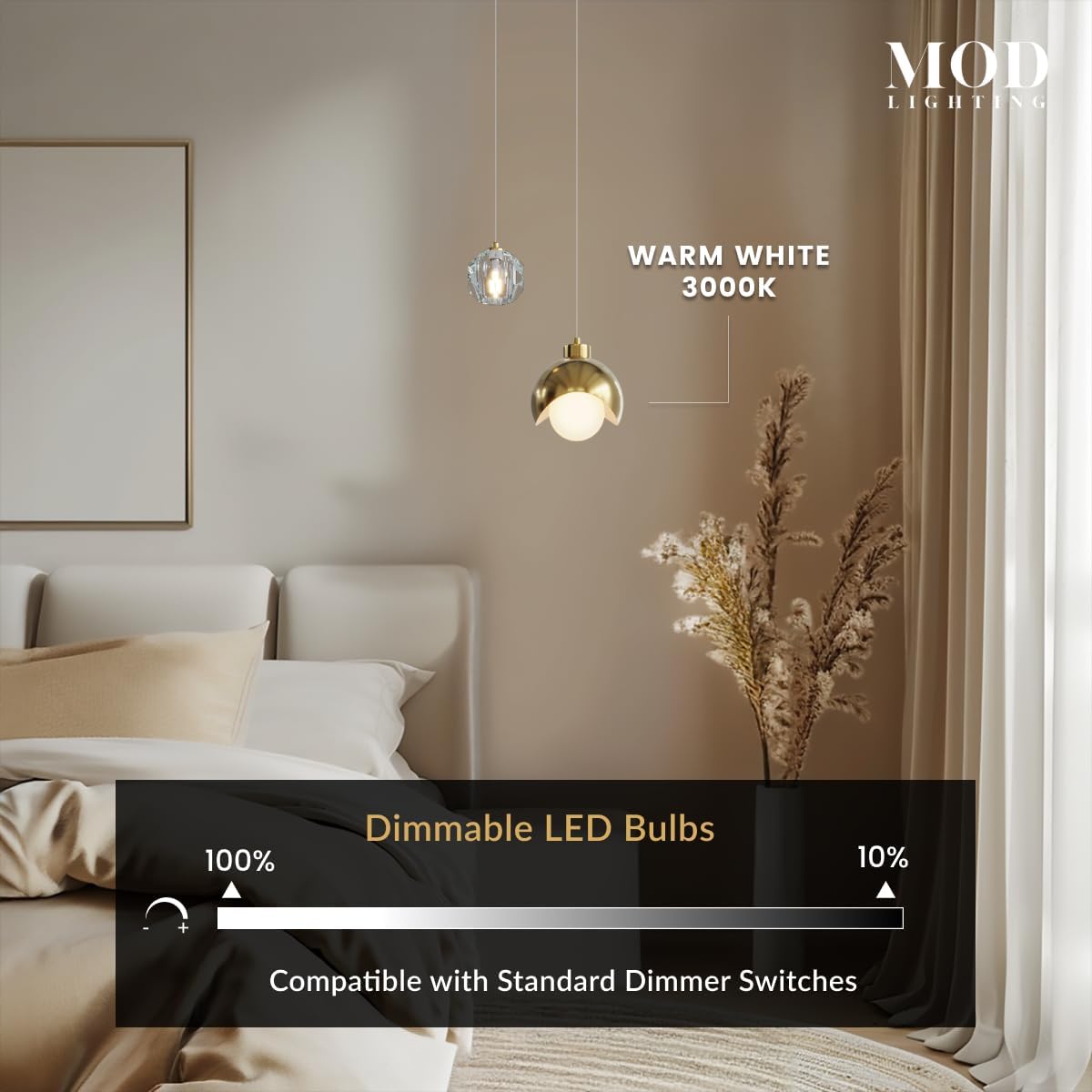 MOD LIGHTING Diana Modern Gold Pendant Light Fixtures 1