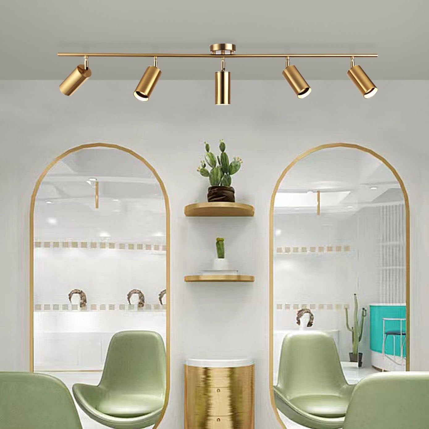 KCO 5-Light LED Track Lighting Kit Brushed Brass 1