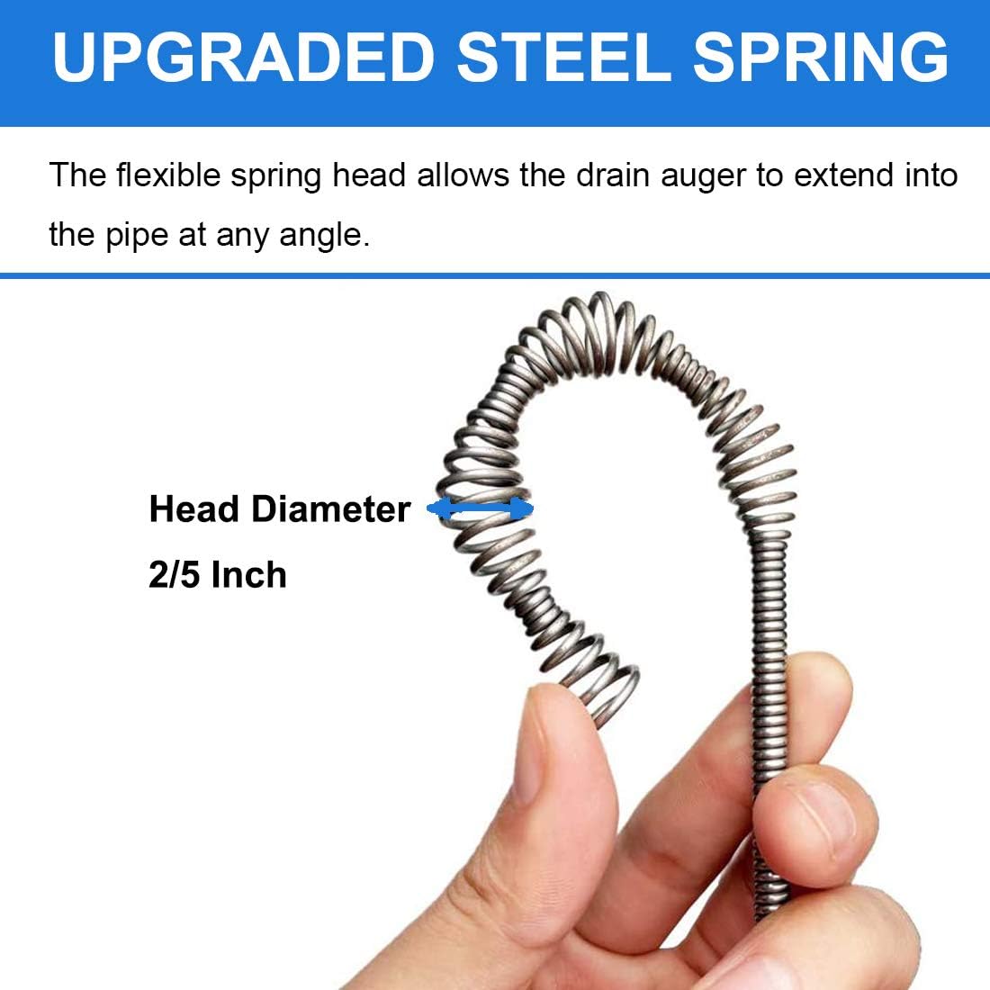 Breezz Drain Auger with 25 Ft Steel Cable