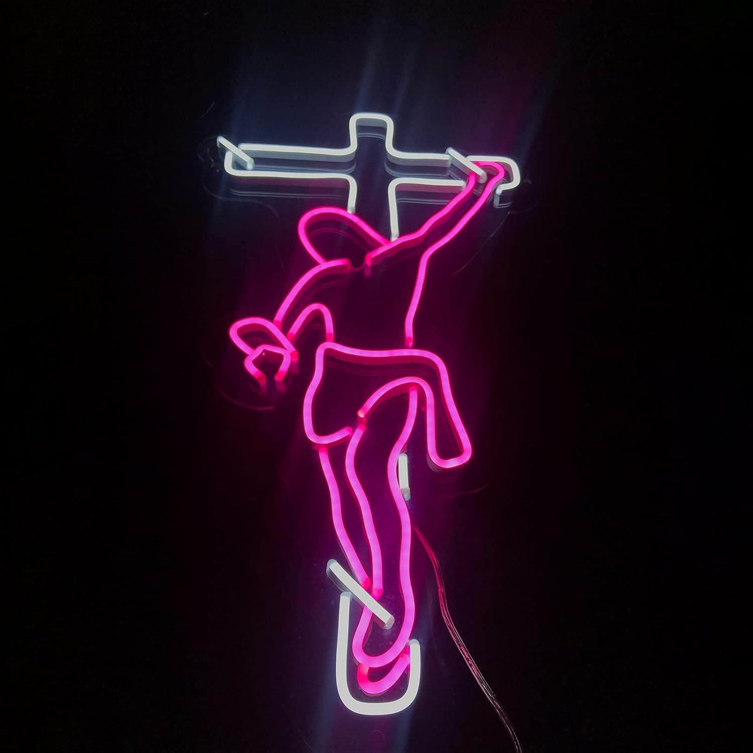 Jesus Cross Neon Sign 26 - Vibrant LED Wall Decor