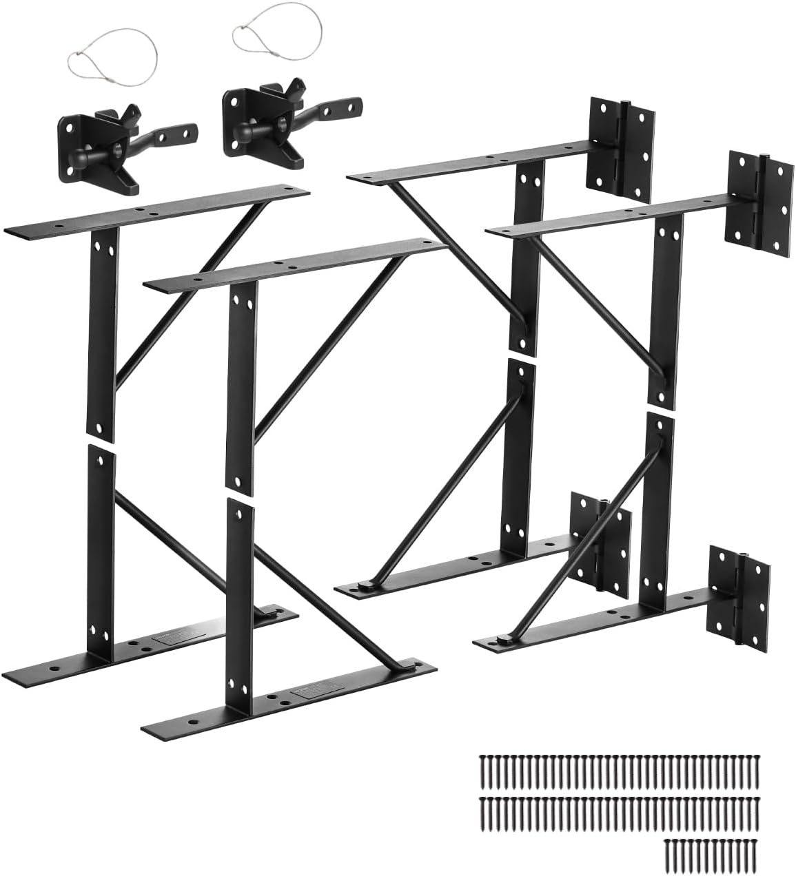 VEVOR Gate Corner Brace Bracket 2 Sets Black