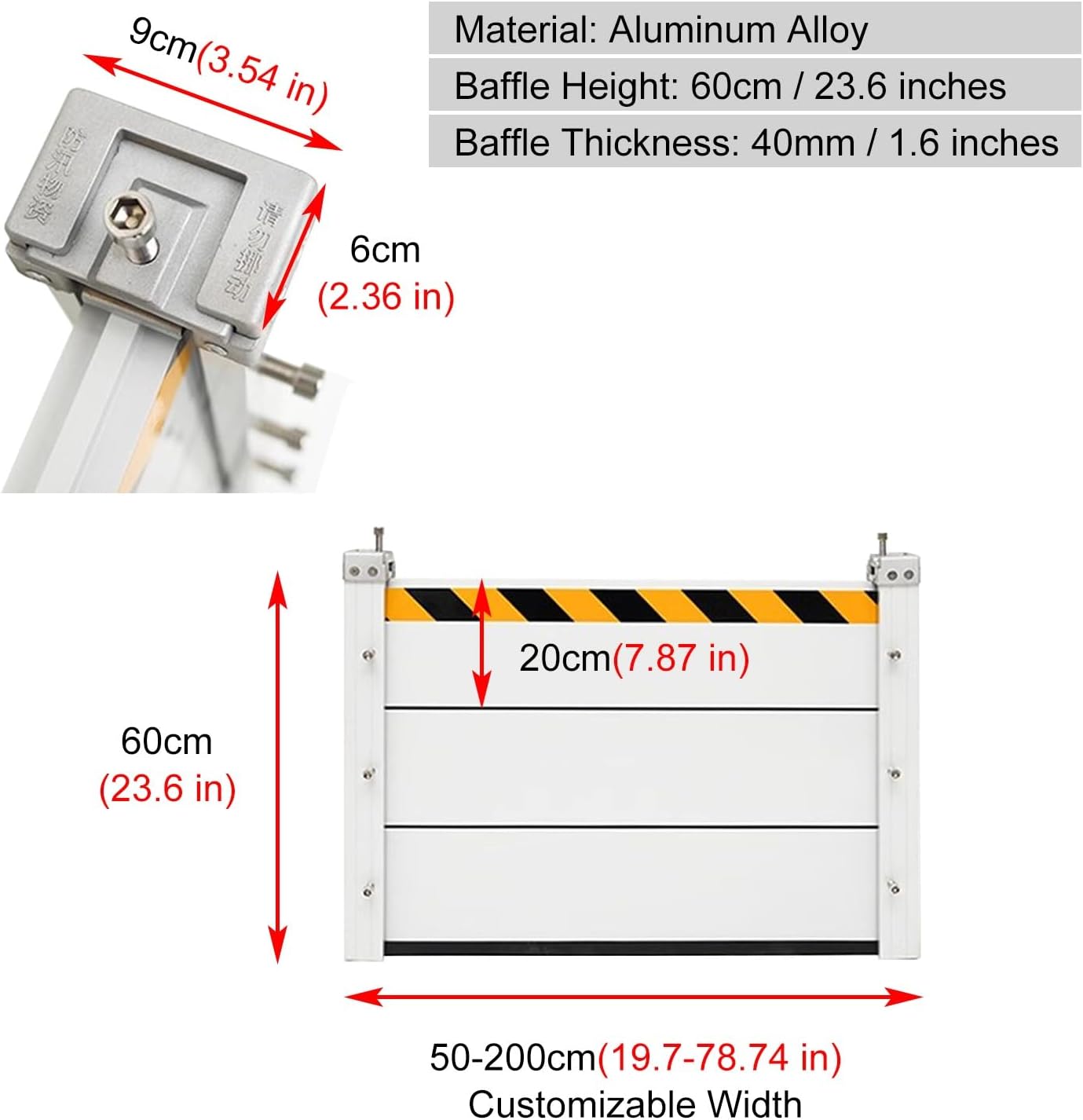 Flood Barrier Threshold Heavy Duty Doorway Water Stopper