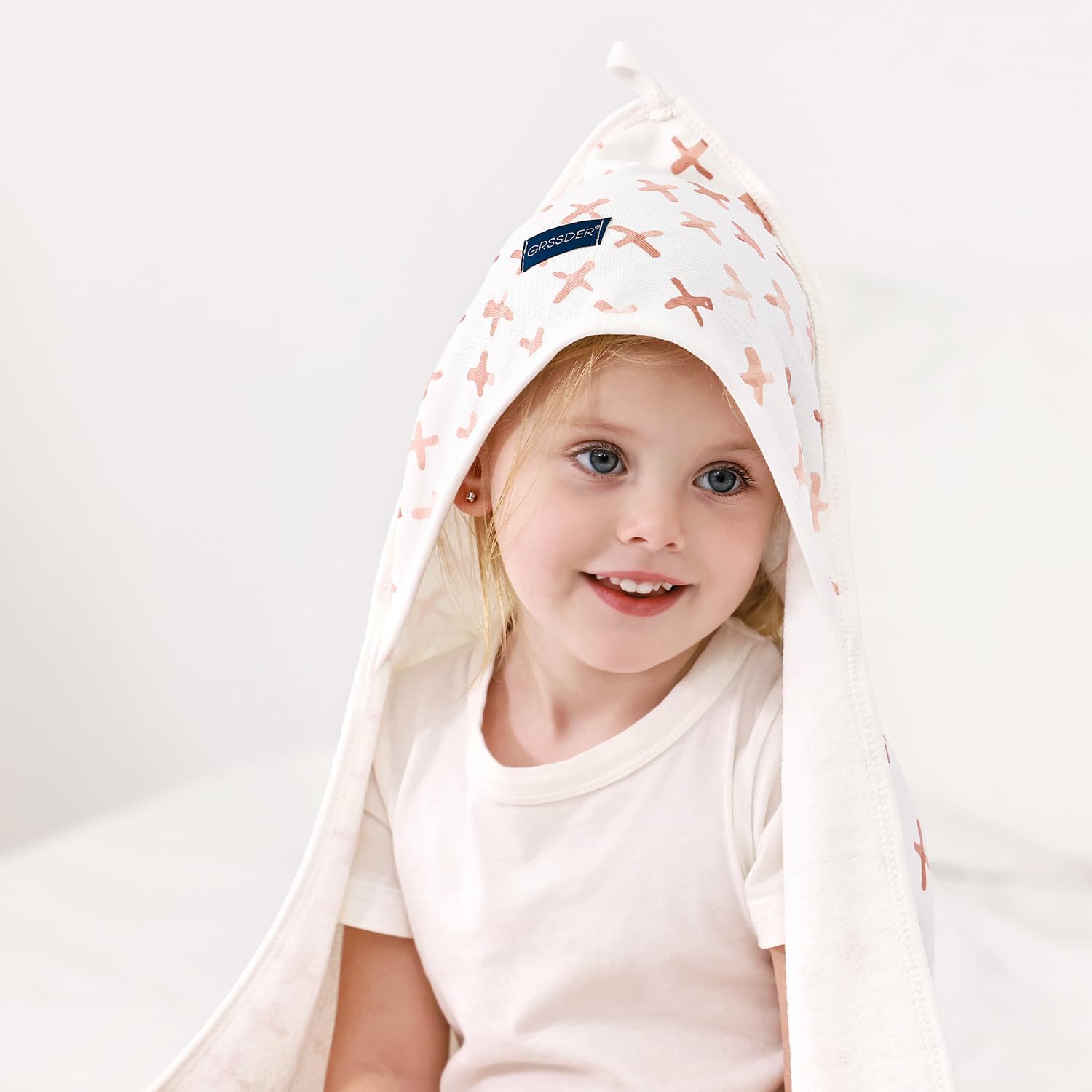 GRSSDER Baby Hooded Towel 2 Pack for Newborn