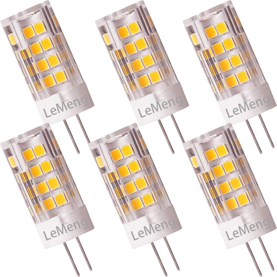 LEMENG G4 35W 12VACDC Warm White LED Bulb Pack of 6