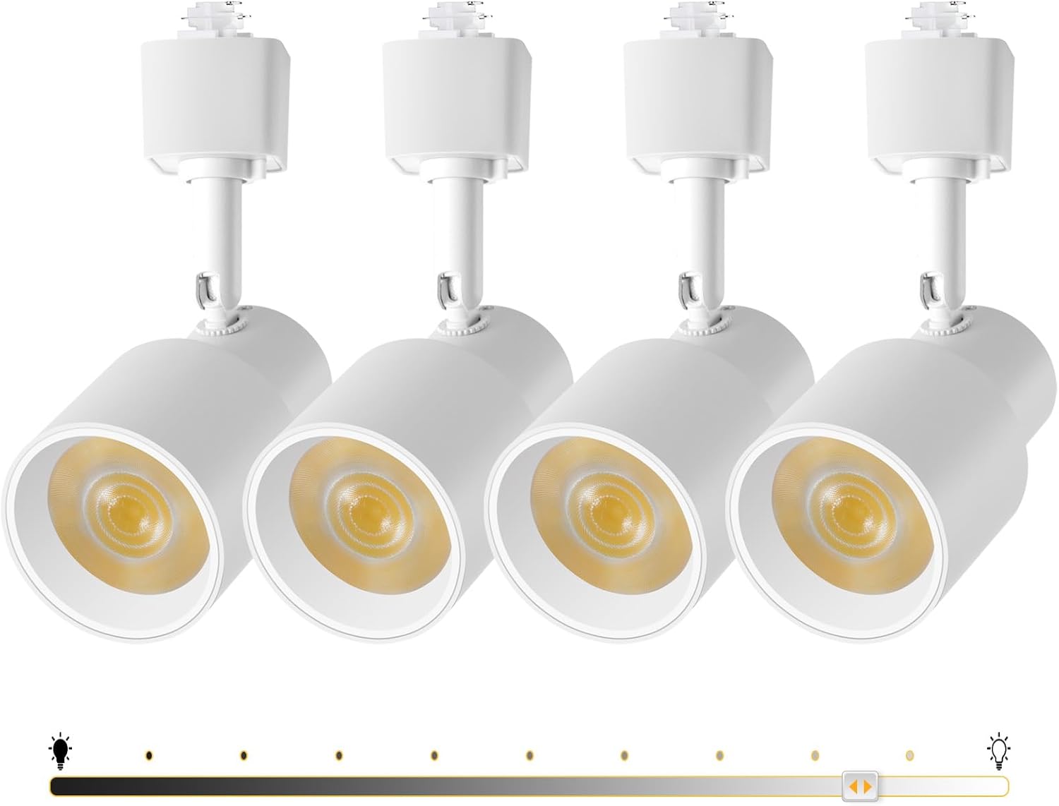 AIBISOD 10W Dimmable H Track Light Heads 4 Pack Warm White