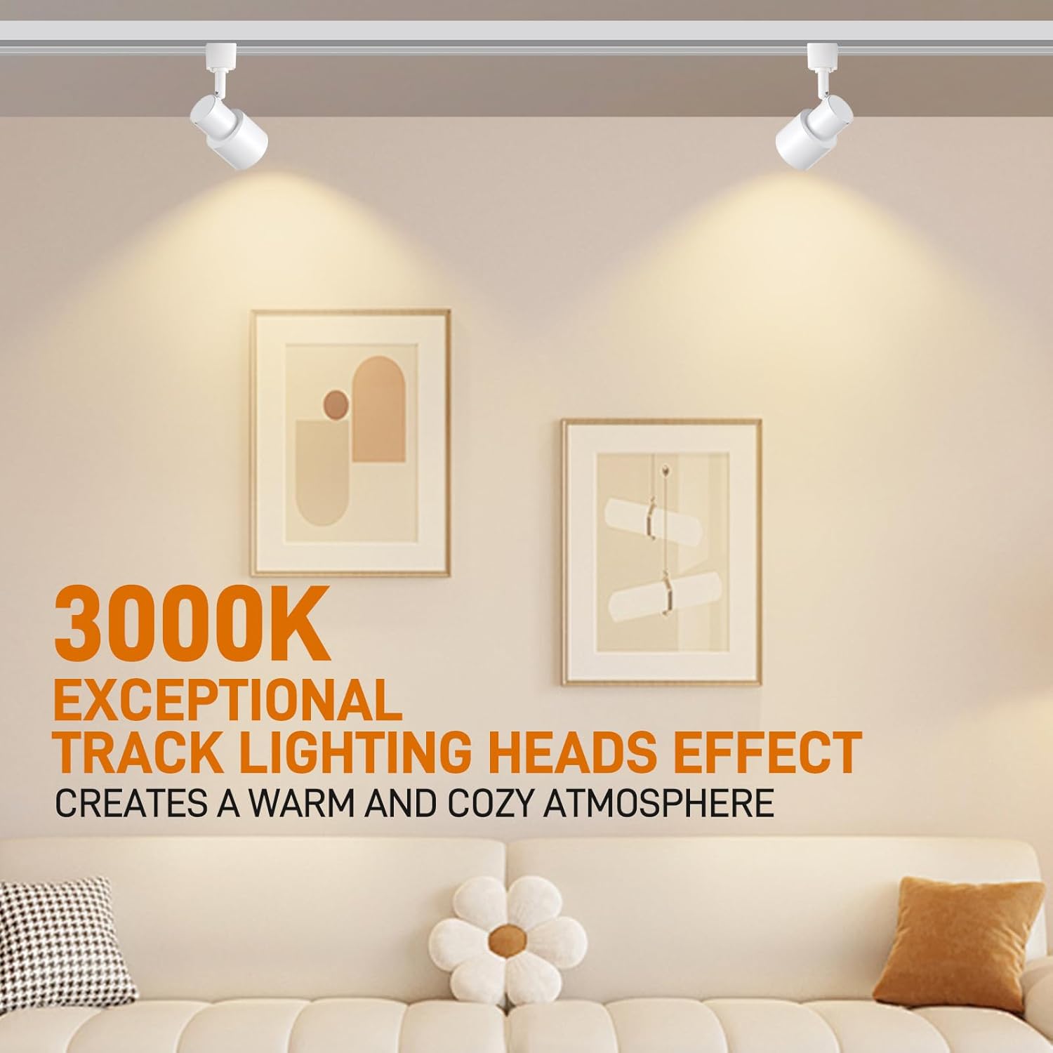 AIBISOD 10W Dimmable H Track Light Heads 4 Pack Warm White
