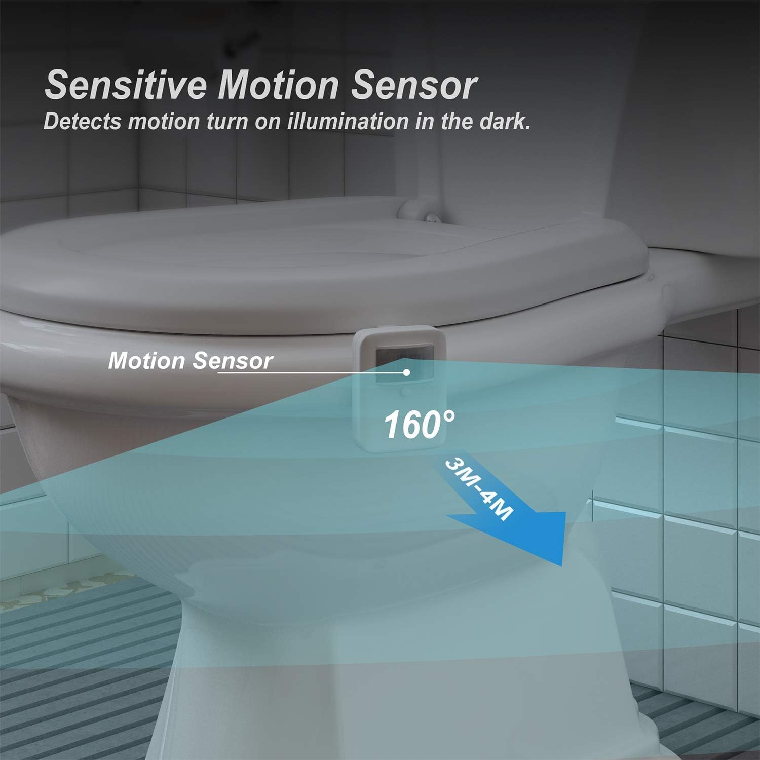 Witshine Toilet Night Light with 16 Color Sensor