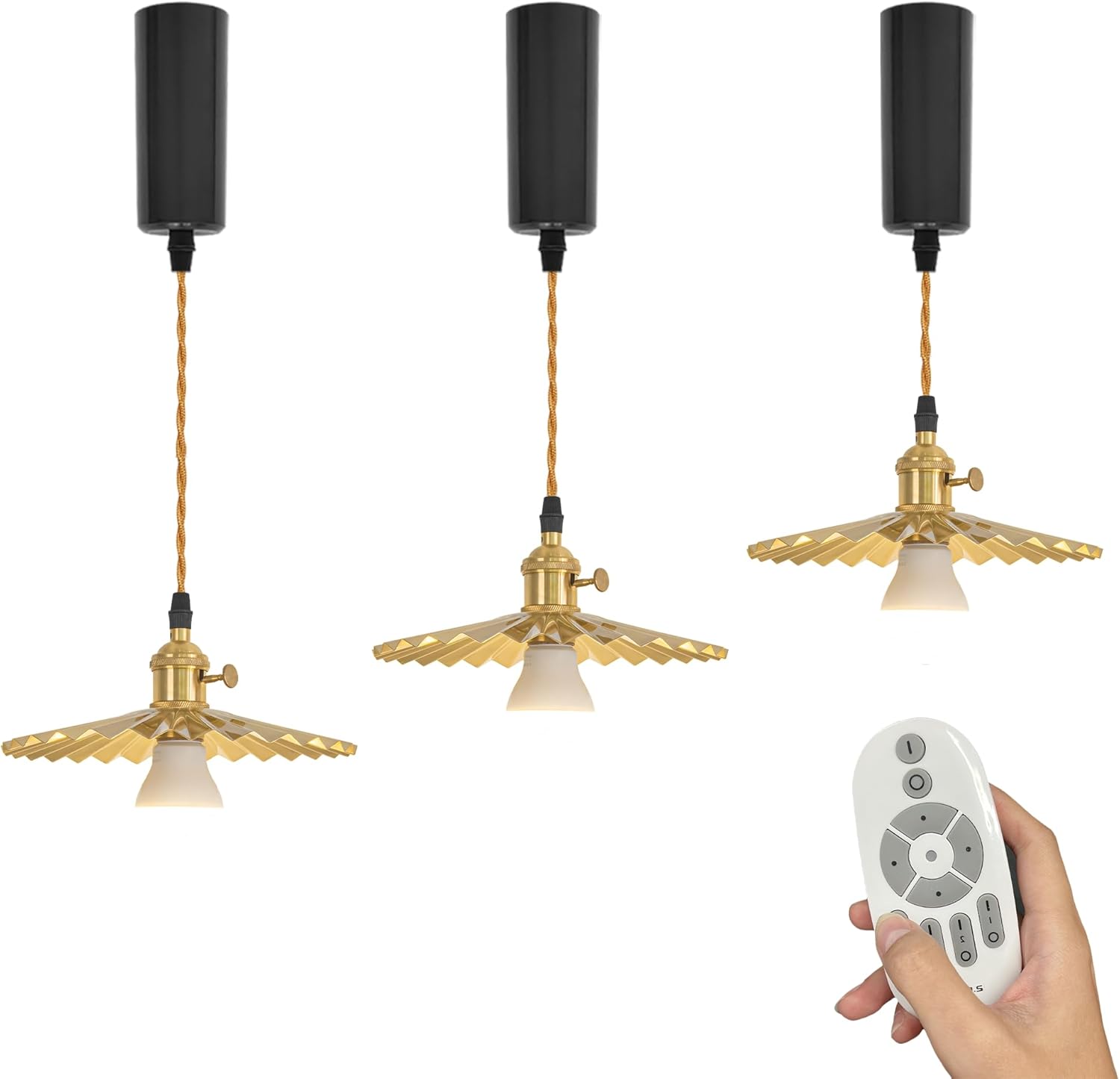 SKIVTGLAMP Remote Control LED Pendant Track Light with Adjustable Height